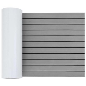 vidaXL Alfombra Para Barcos Rayado Gris Claro Y Negro 240 X 60 Cm Eva Vidaxl