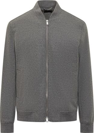 HUGO BOSS Dark Grey Mandarin Collar Jacket