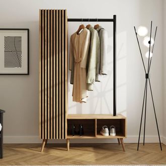 GFW Rowan Smart Storage Wardrobe in Light Oak
