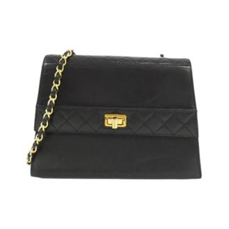 Chanel Pre-owned Shoulder Bags, female, Black, Size: ONE SIZE Pre-owned Vintage Shoulder Bag