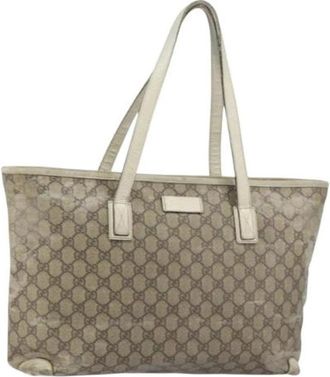 Gucci Pre-owned Plastic Tote Bag - Dames - Vintage Shopper - Beige - ONE Size - Vintage