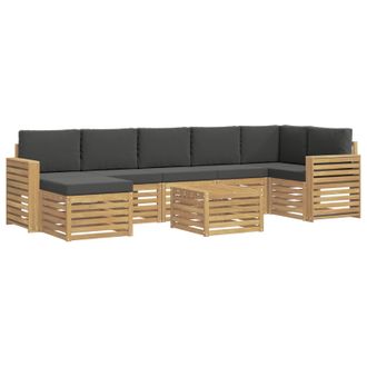 vidaXL Conjunto De Sof&aacute;s De Exterior 8 Pcs Blanco Y Antracita Vidaxl