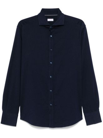 Brunello Cucinelli Katoenen overhemd - Blauw