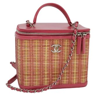 Chanel Pre-owned Fabric chanel-bags - Dames - Pre-owned - Beige - Maat: ONE Size Leer