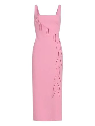 Lela Rose bow-detail pencil dress - women - Elastane/Polyester/Viscose - 8 - Pink