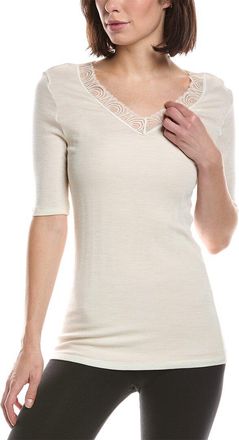 Hanro Hanro Woolen Lace Wool & Silk-Blend Top