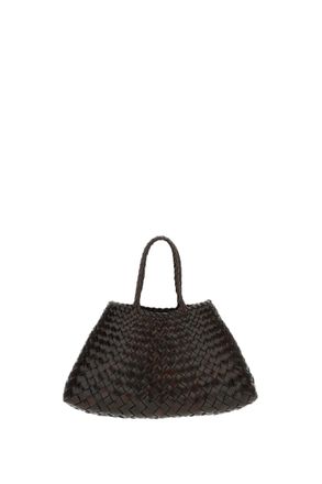 Dragon Diffusion Dark Brown Santa Croce Hand-Woven Leather Tote Bag