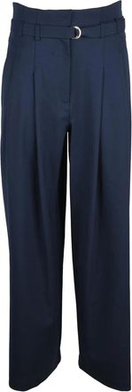 Marella High-Waisted Palazzo Trousers with Pleated Front and Wide Leg