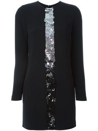 Dsquared2 central sequin mini dress - women - PVC/Acetate/Spandex/Elastane/Viscose - 42 - Black