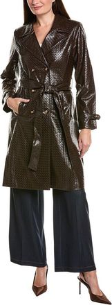 Tahari by ASL Basketweave Embossed Coat