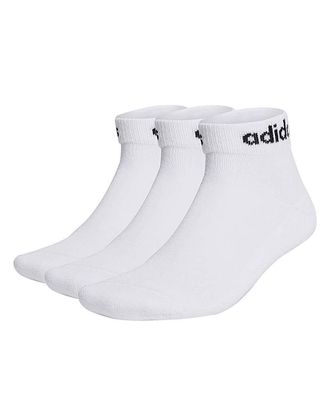 adidas Linear Logo 3 Pack Ankle Socks