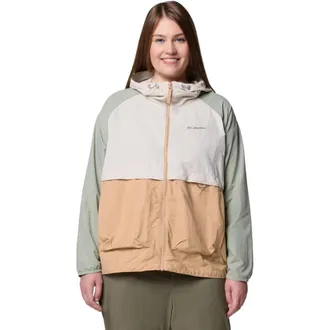 Columbia Spire Valley Windbreaker Jacket Womens Multi Full Zip Hooded JAX1976