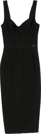 Elisabetta Franchi Jurk met sweetheart-hals - Dames - Feestkleedjes - Zwart - XS - Kleedjes
