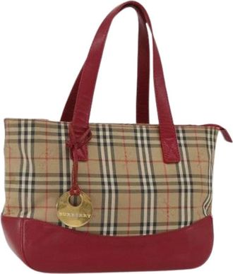 Burberry Pre-owned Handbags, female, Multicolor, Size: ONE SIZE Pre-owned Canvas Handbag