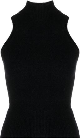 Patou high-neck knitted top - women - Spandex/Elastane/Alpaca/Polyamide - S - Black