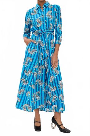Guadalupe Design Womens Luciana Tibet Dragon Dress In Cyan