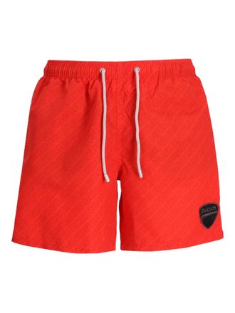 MC2 Saint Barth Zwembroek met logoprint - Rood