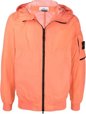Stone Island Hooded Jacket Orange 761540632-V0032