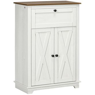 HOMCOM Aparador para sal&oacute;n 60x30x87.4 cm blanco