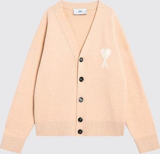 Ami Cardigan in lana di Alpaca con logo Ami Paris