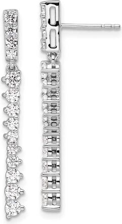 Diamond2Deal 14k White Gold 1 Ct Lab Grown Diamond Drop Dangle Earrings