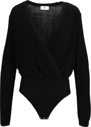 Elisabetta Franchi V-Neck Wrap-Style Bodysuit
