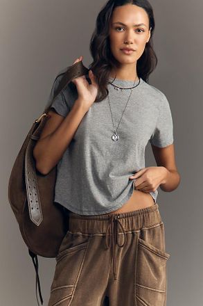 Pilcro The Bennie Cotton Slub Crew-Neck Slim Tee by Pilcro