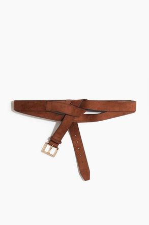 H&M Double-strap Waist Belt in Brown at Nordstrom, Size Medium