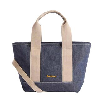 Barbour Mini Mya Denim Tote Bag - female - Barbour - Shopping Bags - Blue - ONE SIZE - Bags