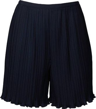 Rebecca Taylor Plisse Pleat Short In Prussian Blue