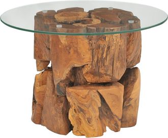 vidaXL Vidaxl - Mesa De Centro De Madera Flotante De Teca Maciza 60 Cm