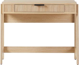 Walker Edison Transitional Reeded Lift-Top Desk With Drawer