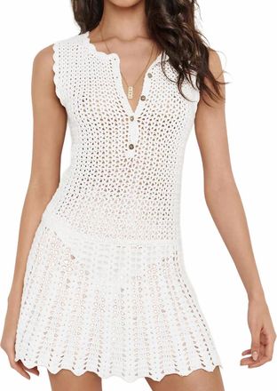 Melissa Odabash Rosie Crochet Mini Dress In White