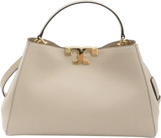 Tory Burch Tassen, Dames, Beige, ONE Size, Leer, Eleanor Large Satchel