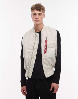 Alpha Industries Gilet multitasche color pietra-Neutro