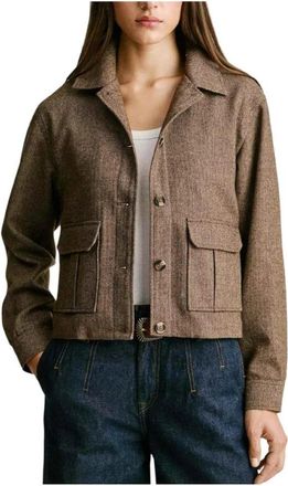 Pepe Jeans London Light Jassen - Dames - Zomerjassen - Bruin - L - Leer - Jassen