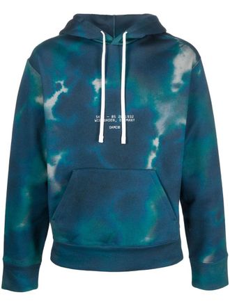 OAMC Felpa con fantasia tie-dye - Blu