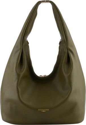 Pourchet Arche Crossbody Tas - Dames - Schoudertassen - Groen - ONE Size - Leer - Tassen