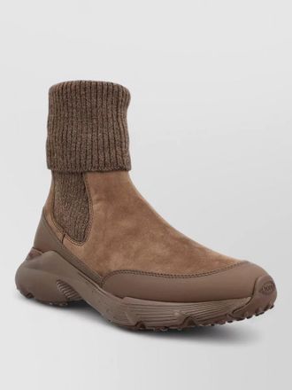 Tod's sport ankle sock sneaker suede upper sole