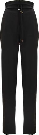 Elisabetta Franchi Rechte broek - Dames - Straight fit broeken - Zwart - L - Polyester - Broeken