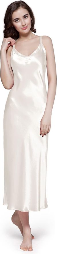 LilySilk Silk Nightgown for Women 22 Momme 100% Pure Silk Neligee Night  Dress Sleeveless V Neck Cami Long Dress for Sleeping Ladies Spaghetti  Straps XS, Natura from 115.00 - on Stylight