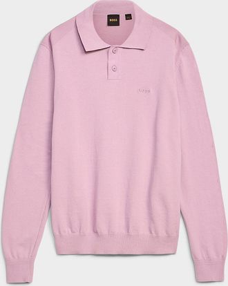 BOSS Mens Asac embroidered-signature polo