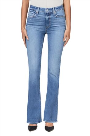 Paige Laurel Canyon High Rise Flare Jeans In Rock Show Distressed