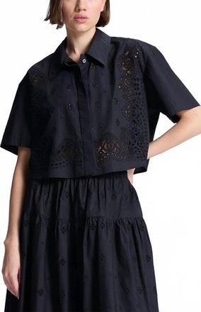 A.L.C. Jade Short Sleeve Top In Black