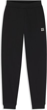 HUGO BOSS Cotton-terry sweatpants with embroidered logo