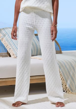 French Connection Strickhose FRENCH CONNECTION, Damen, Gr. 32/34, N-Gr, creme, Strick, Obermaterial: 33% Nylon, 32% Polyacryl, 30% Baumwolle, 5% Elasthan, Zopfmuster, b