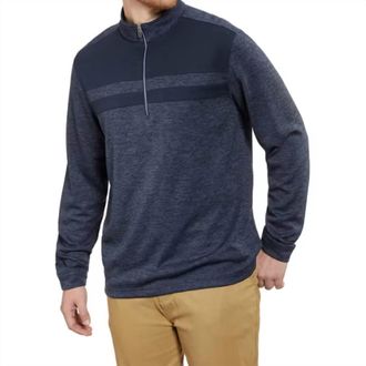 Bolle Mens Performance 1/4 Zip Long Sleeve Pullover Sweatshirt In Dress Blues