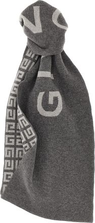 Givenchy 4g And Logo Wool And Cashmere Scarf