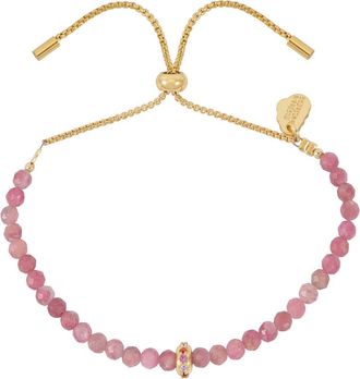 Estella Bartlett Amelia Pink Tourmaline Slide Bracelet in Gold at Nordstrom