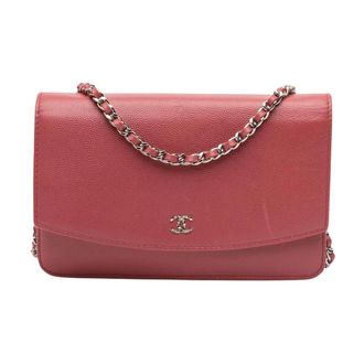 Chanel Pre-owned Chain Wallet - Dames - Pre-owned - Rood - Maat: ONE Size